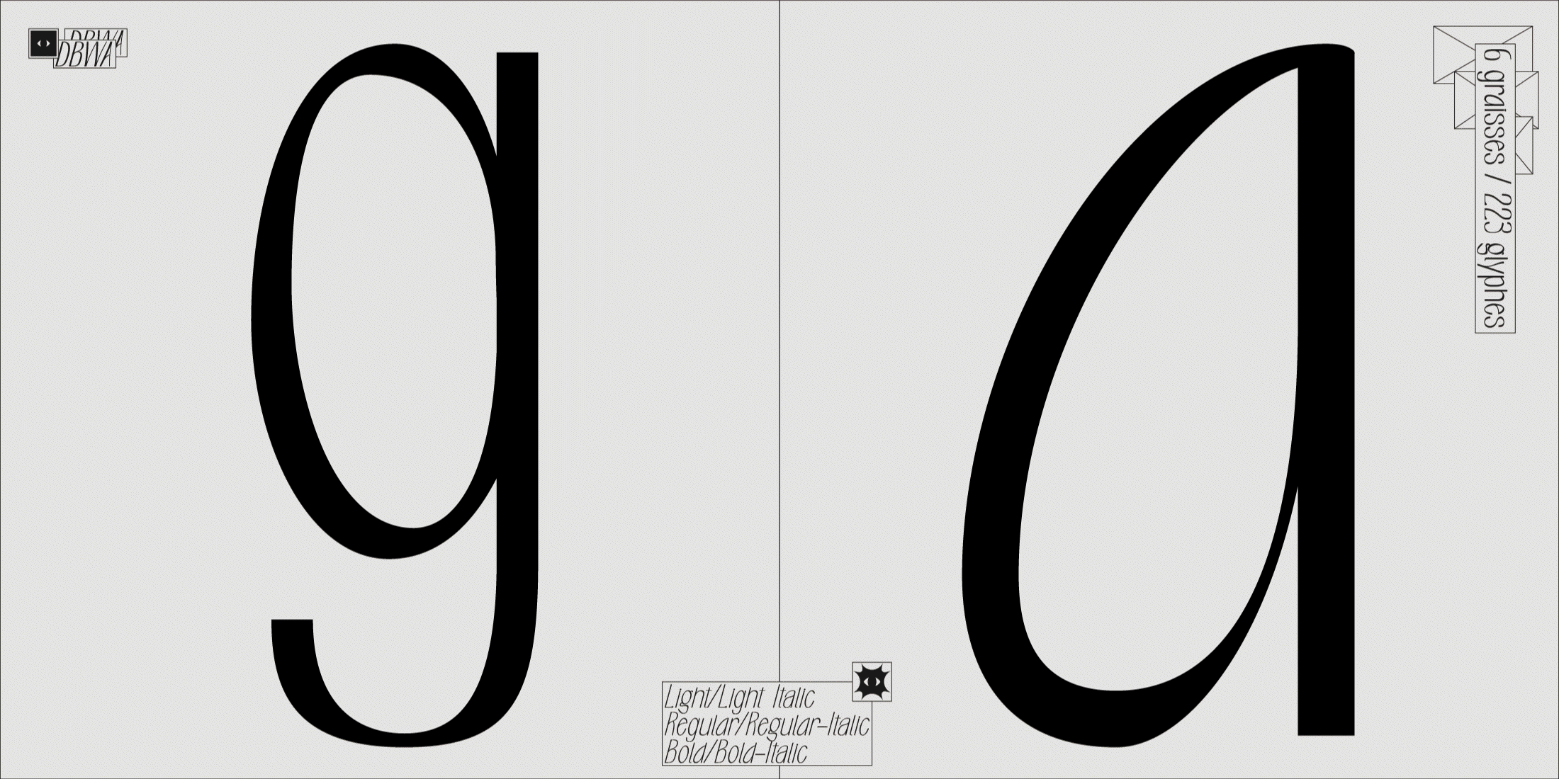 Détails des glyphes organiques et alternatifs de Pavot